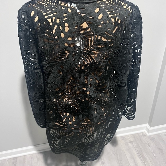 Chico’s The Travelers™ Collection Black Lace Jacket - Picture 4 of 11